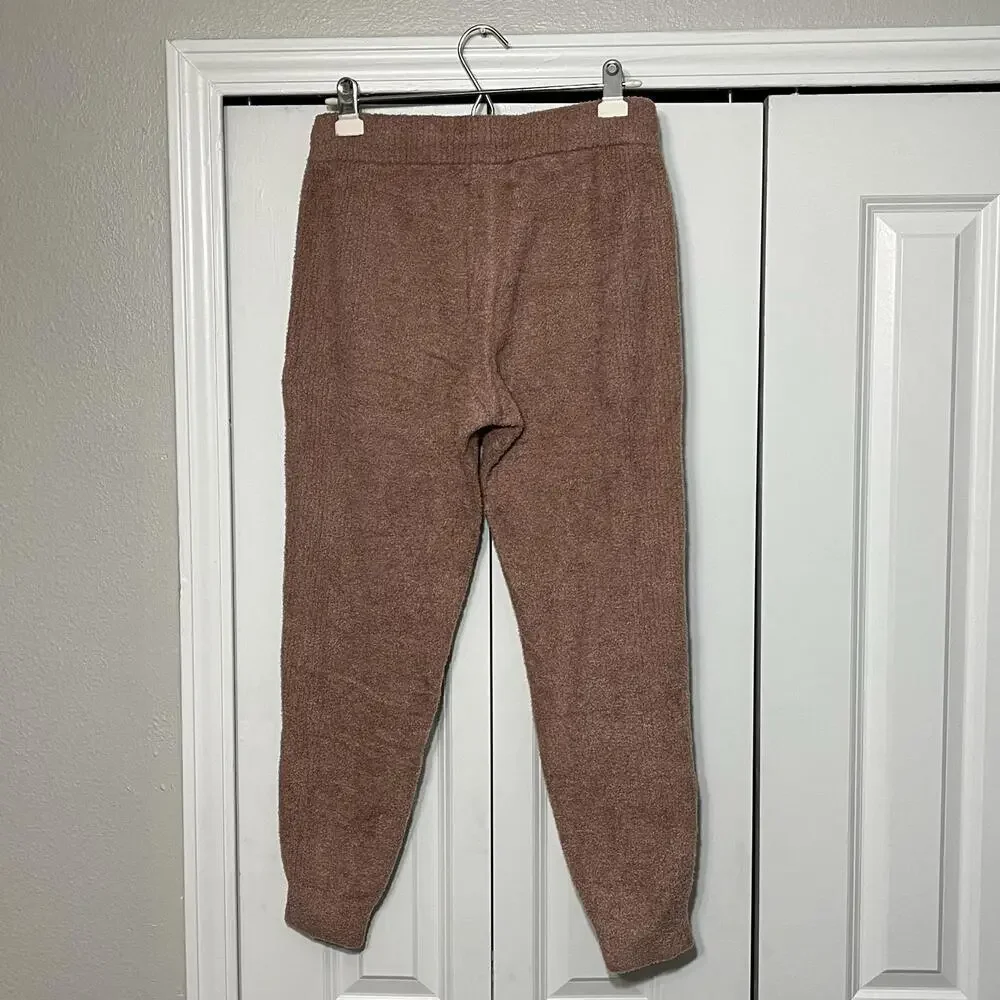 Barefoot Dreams Cozychic Lite Lounge Set Womens S Pink Knit Sweater Joggers